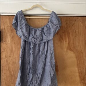 ZARA Linen Off-Shoulder Dress